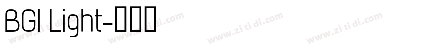 BGI Light字体转换